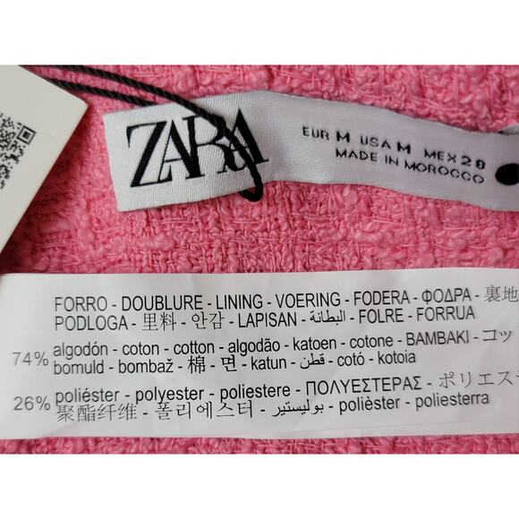 Zara Textured Bustier Top Pink Sweetheart Neckline Women's‎ Size Medium NWT - Picture 6 of 15